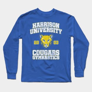 Harrison University Cougars Gymnastics (Variant) - Old School Long Sleeve T-Shirt